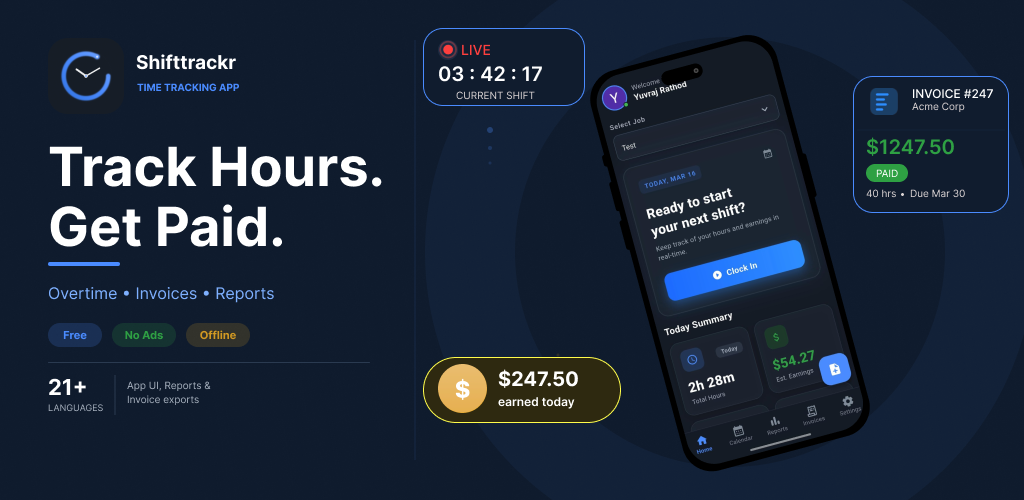 Shifttrackr: Work Hours Tracker gallery image