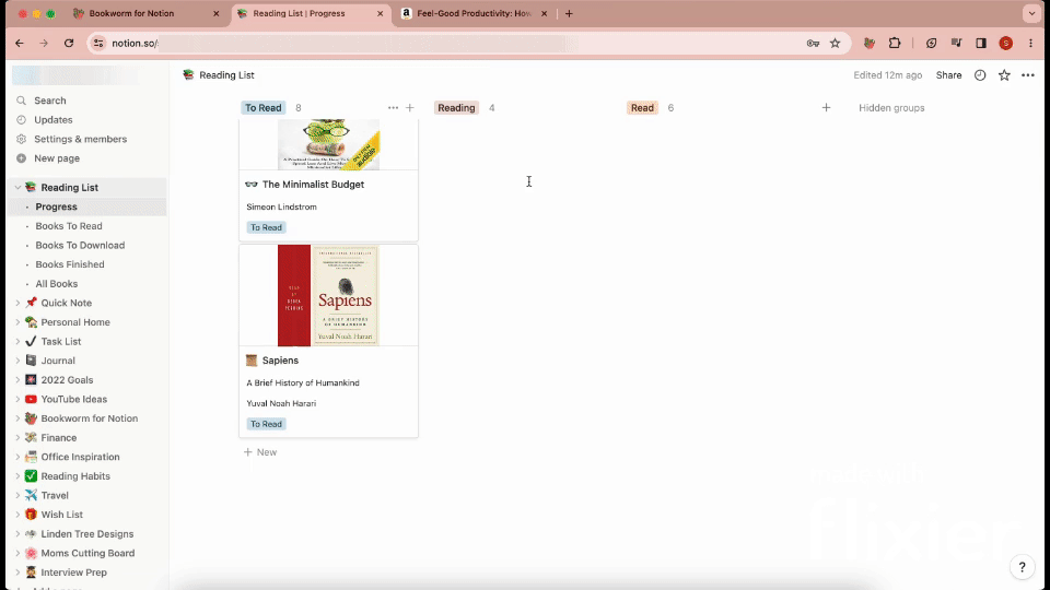 Ratón de biblioteca para la noción - Una integración entre Kindle y noción media 1