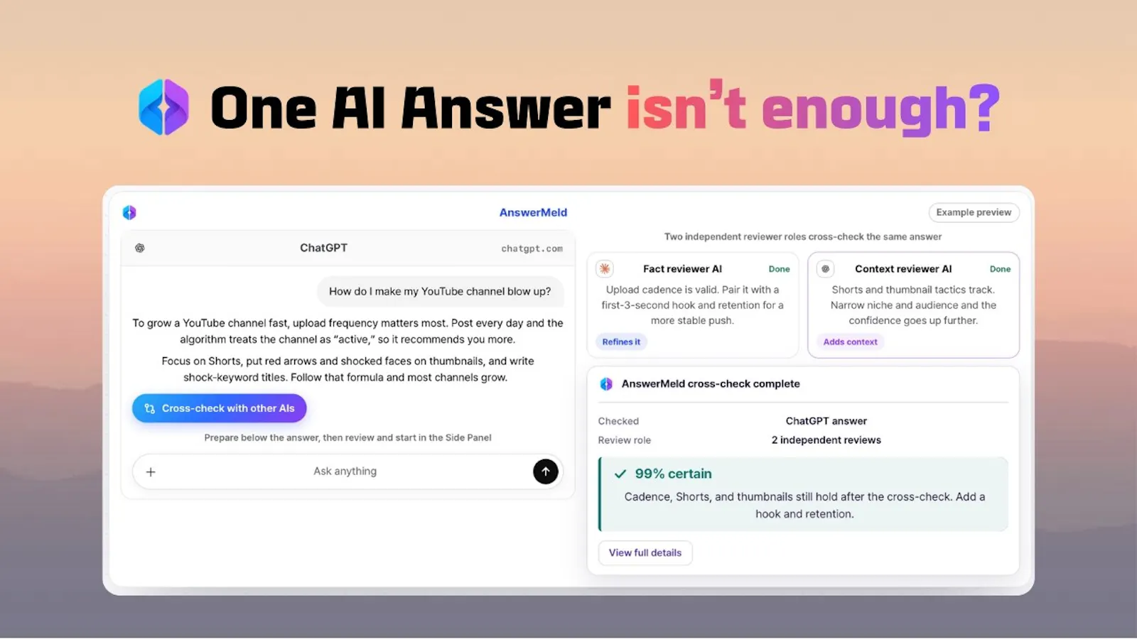 AnswerMeld screenshot 1 (video preview)