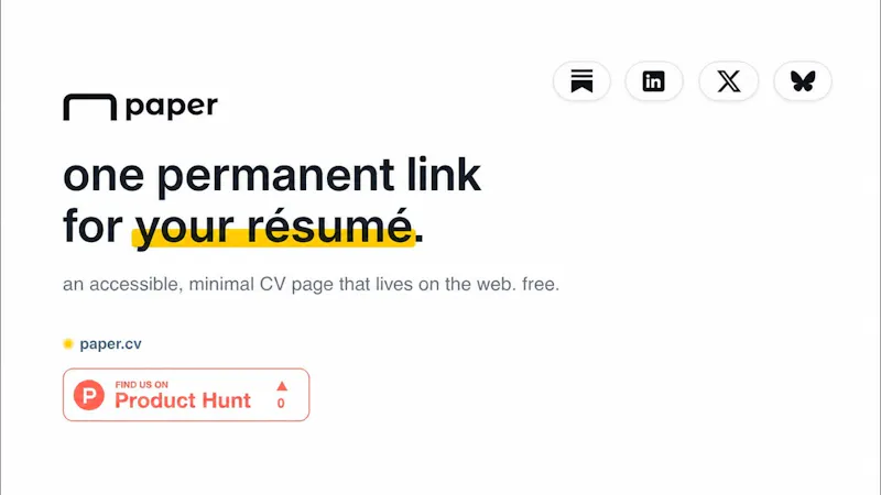 paper.cv screenshot 1 (video preview)