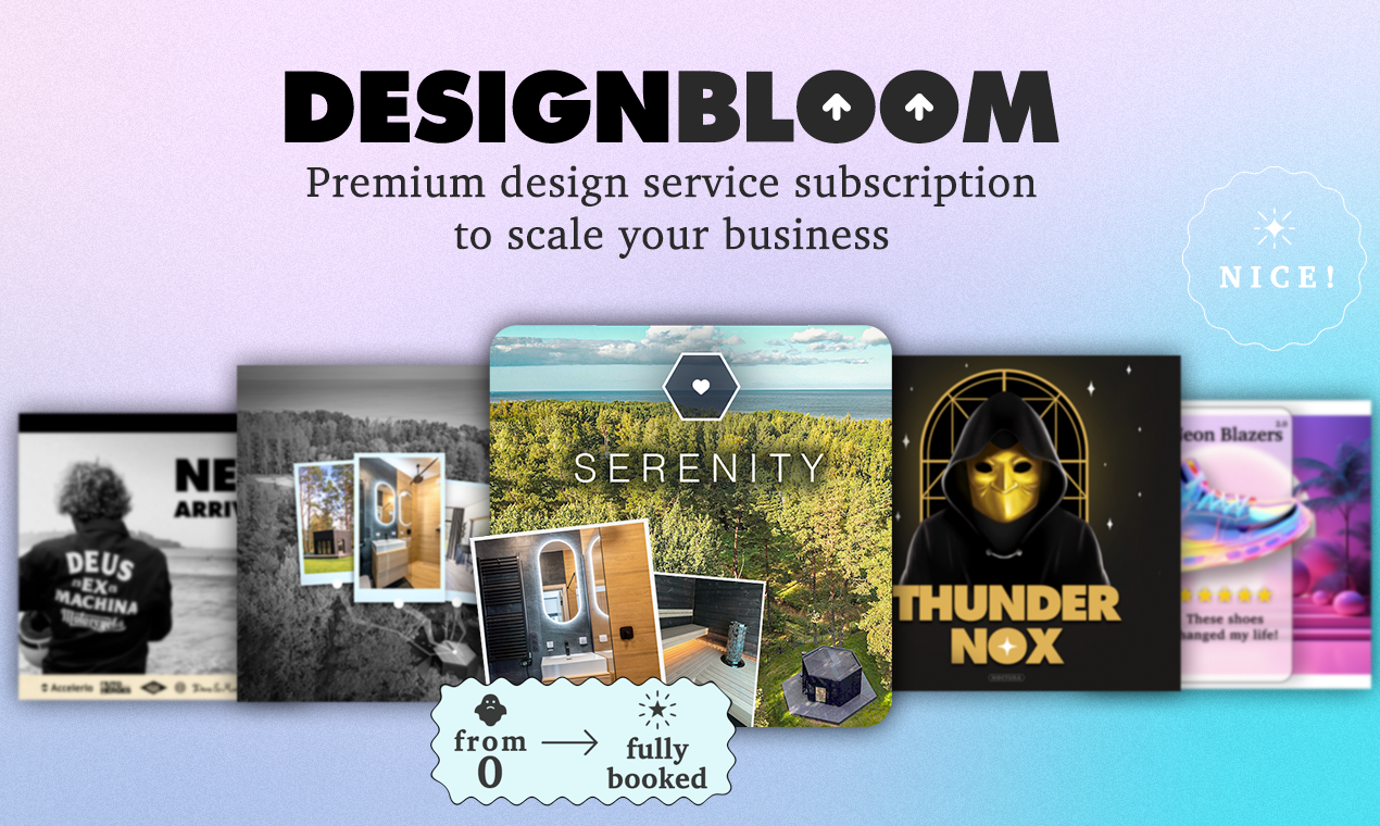Media DesignBloom.app - Reka Bentuk & Iklan Premium sebagai Perkhidmatan Berdasarkan Langganan 1