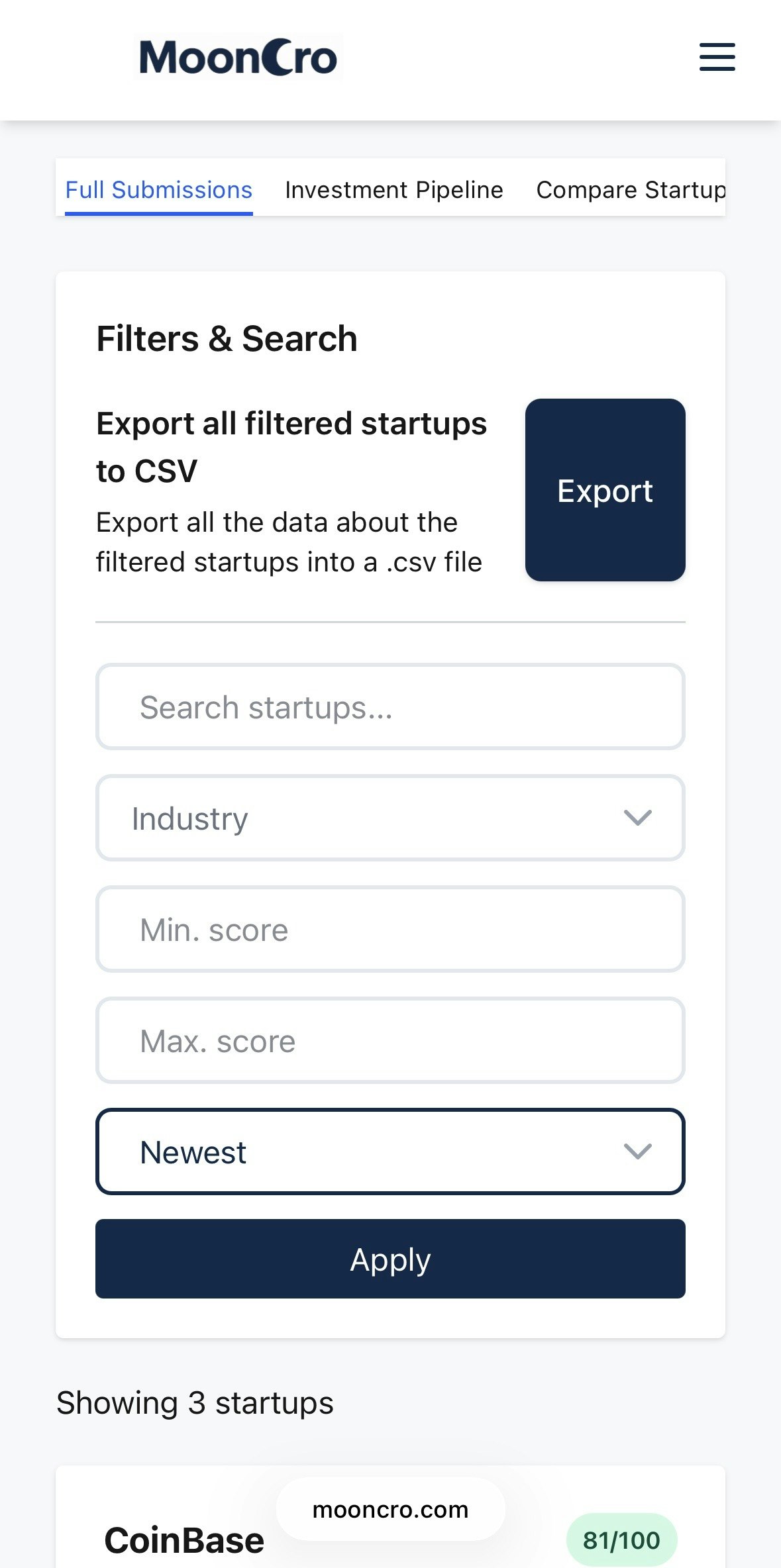 MoonCro  - Screenshot 2 showing product features and functionality