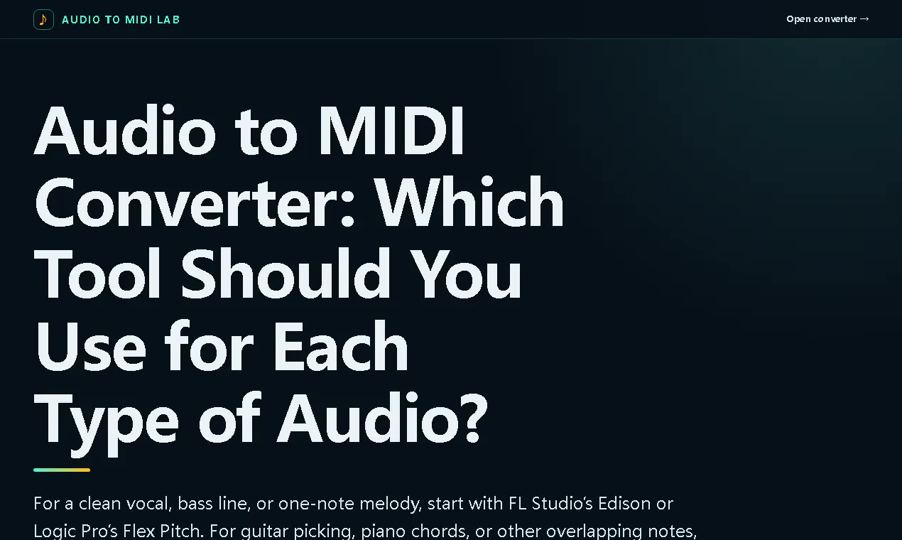 Audio to MIDI Lab gallery image