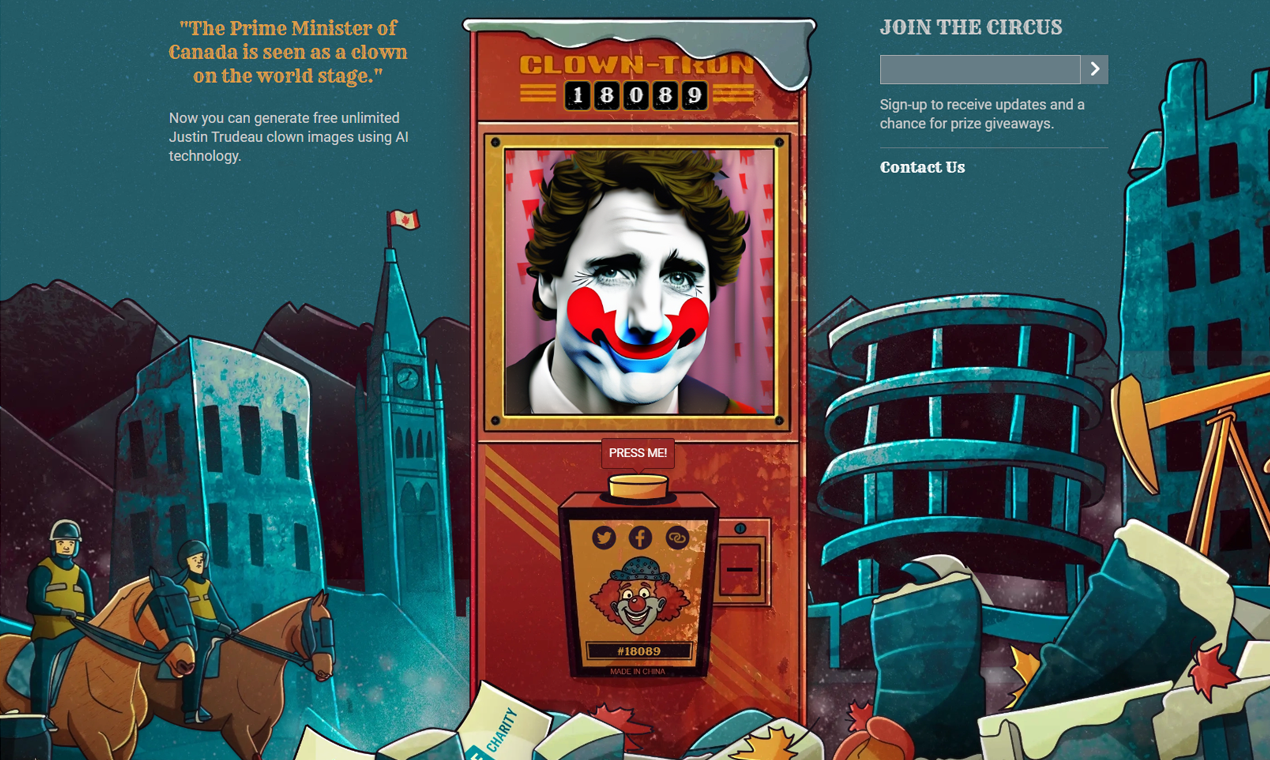 Justin Trudeau Clown Generator gallery image