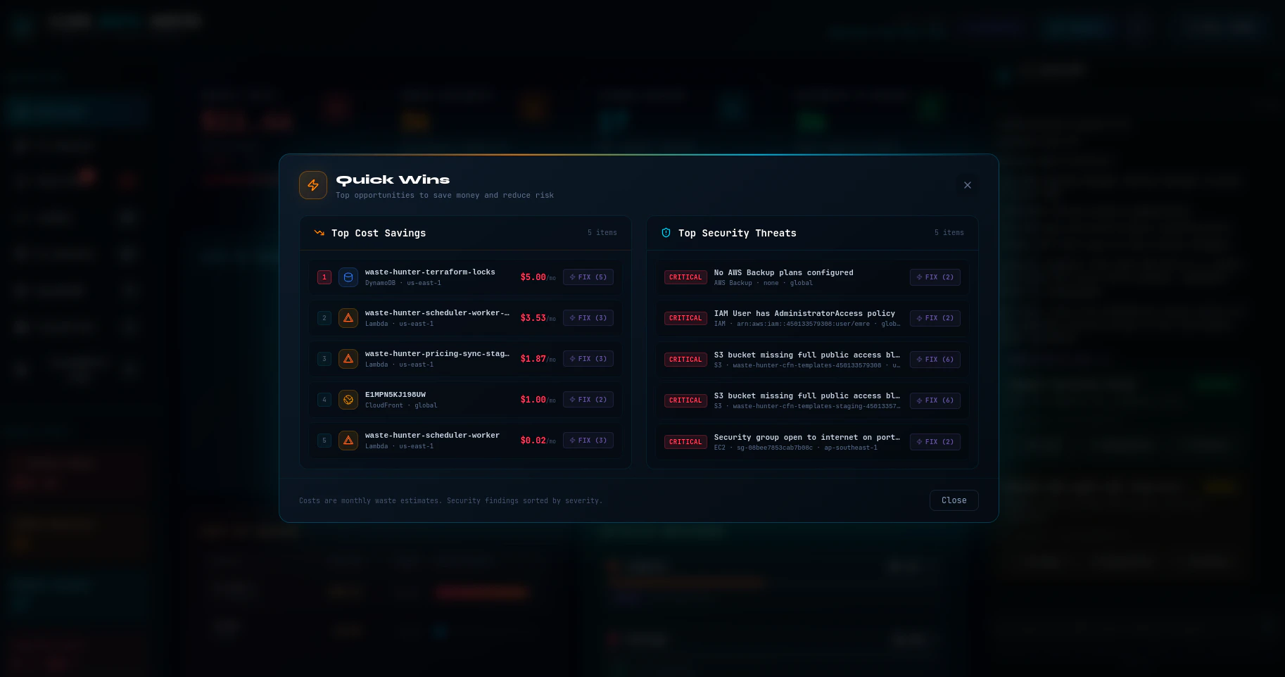 Cloud Waste Hunter screenshot 2