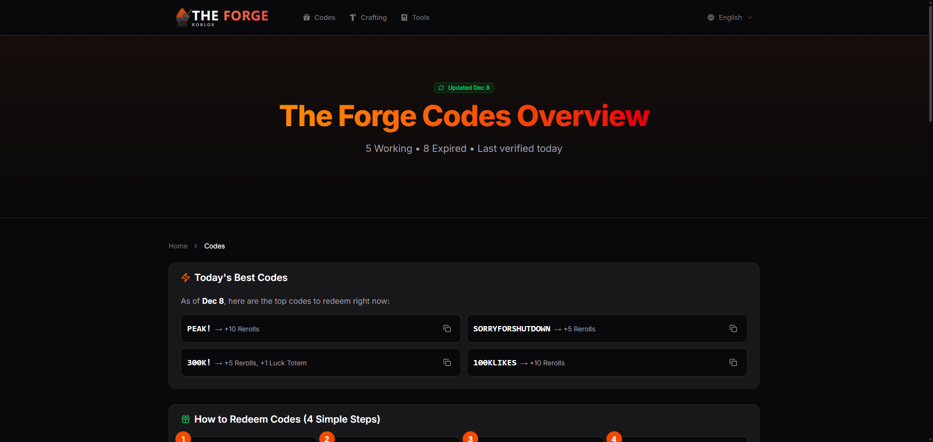 The Forge Game Guide - Screenshot 2 showing product features and functionality