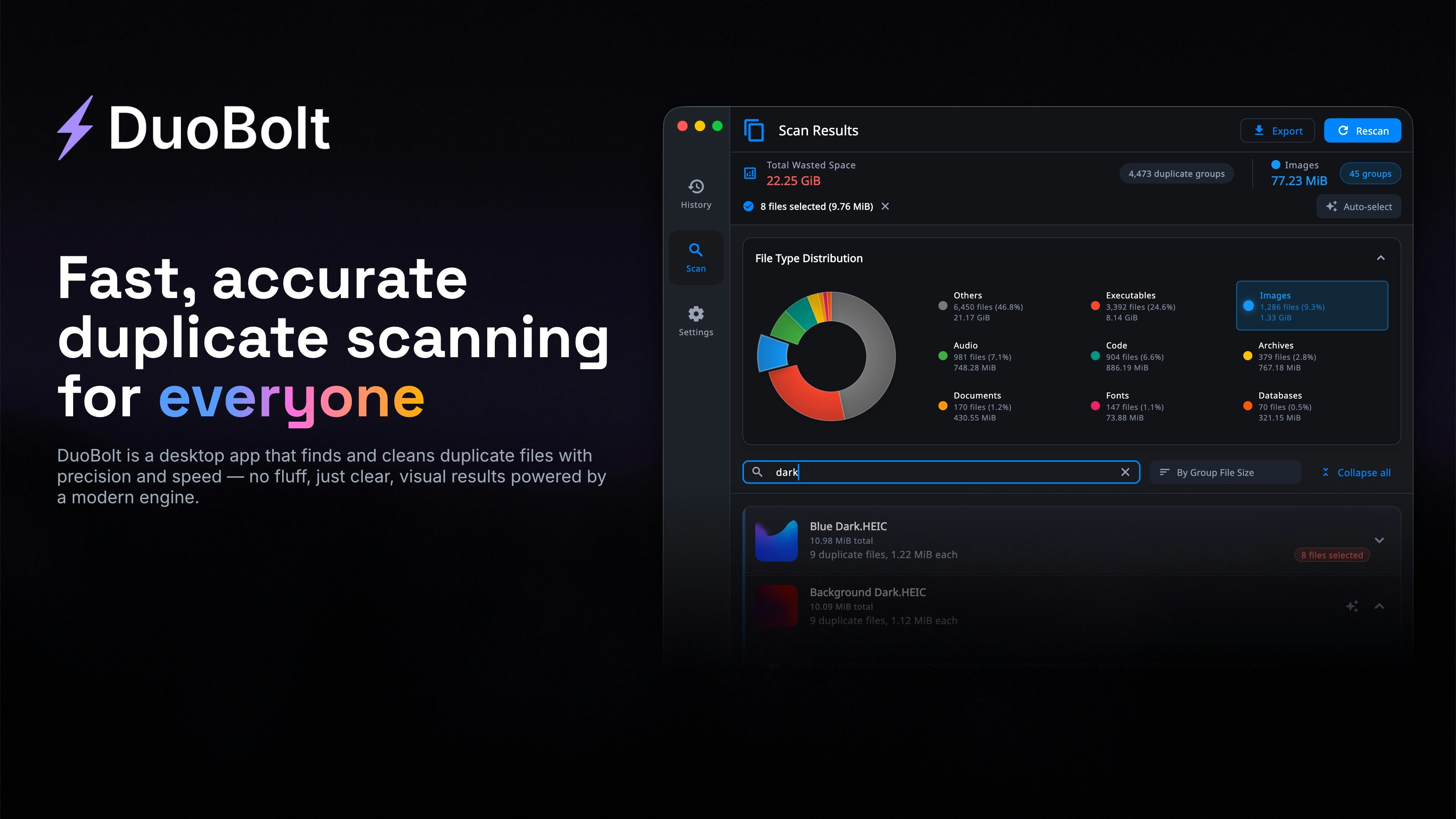 DuoBolt - Main product screenshot demonstrating key features and user interface