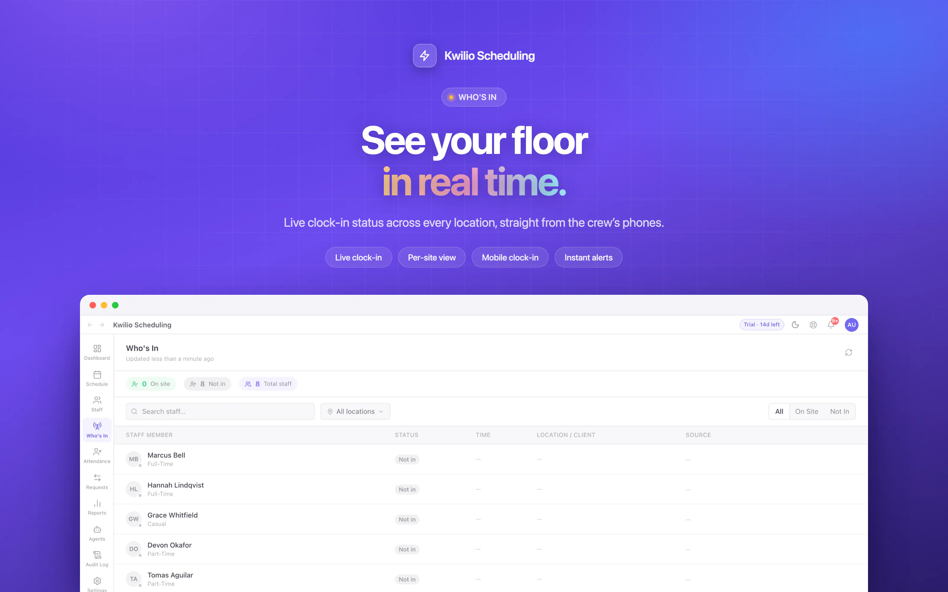 Kwilio Scheduling gallery image