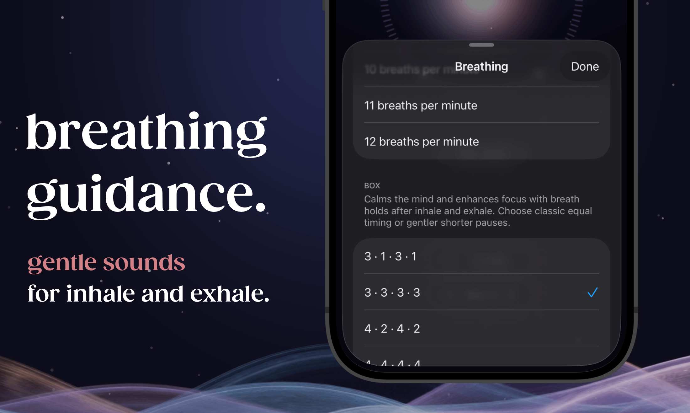 Glow: Simple Meditation Timer - Screenshot 2 showing product features and functionality