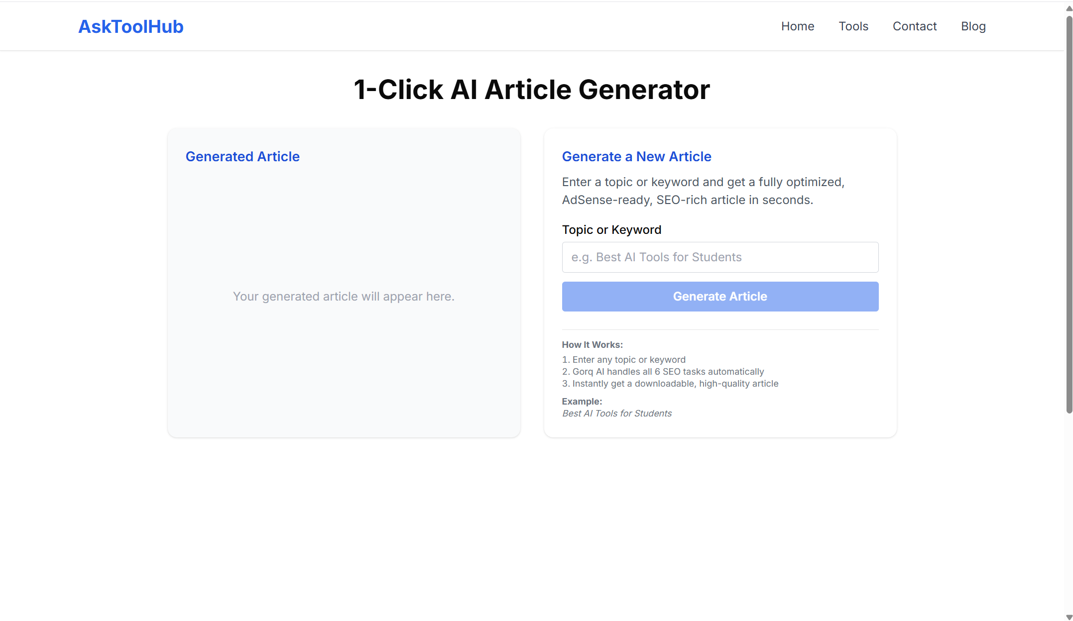 AI Article Generator gallery image