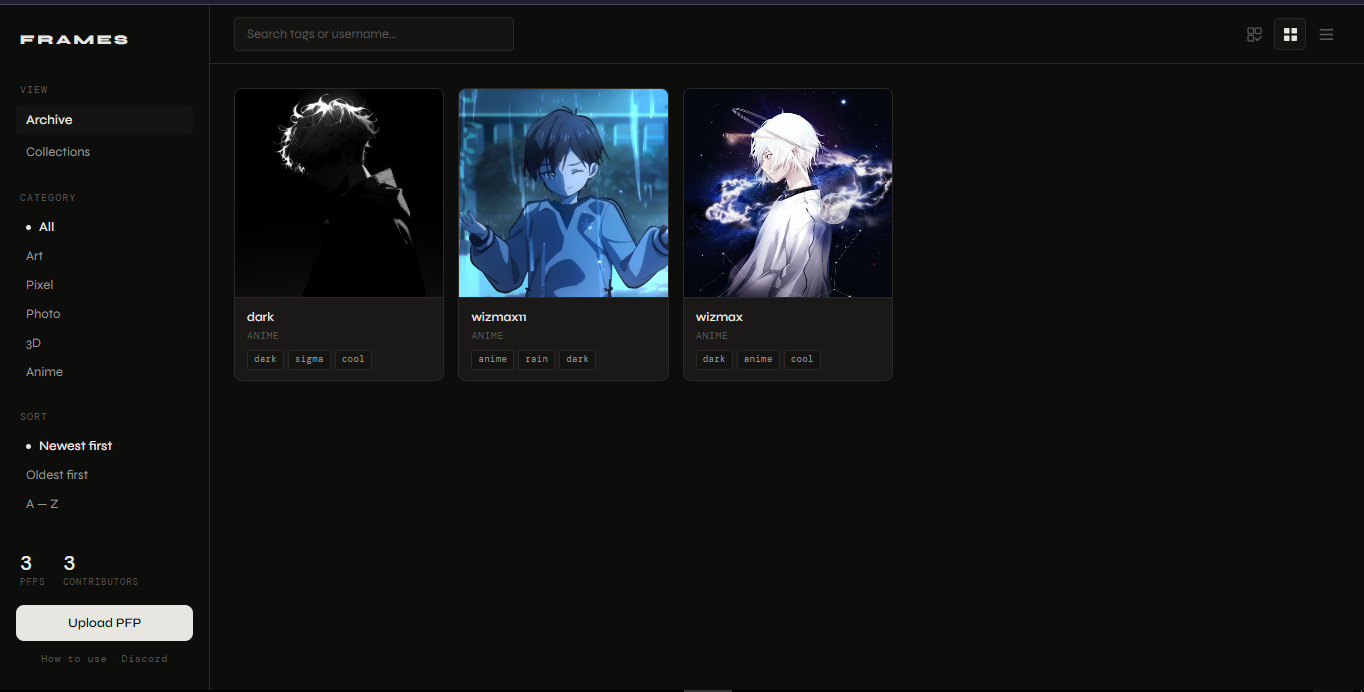 FRAMES — PFP Archive gallery image