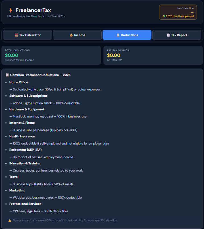 FreelancerTax Pro gallery image