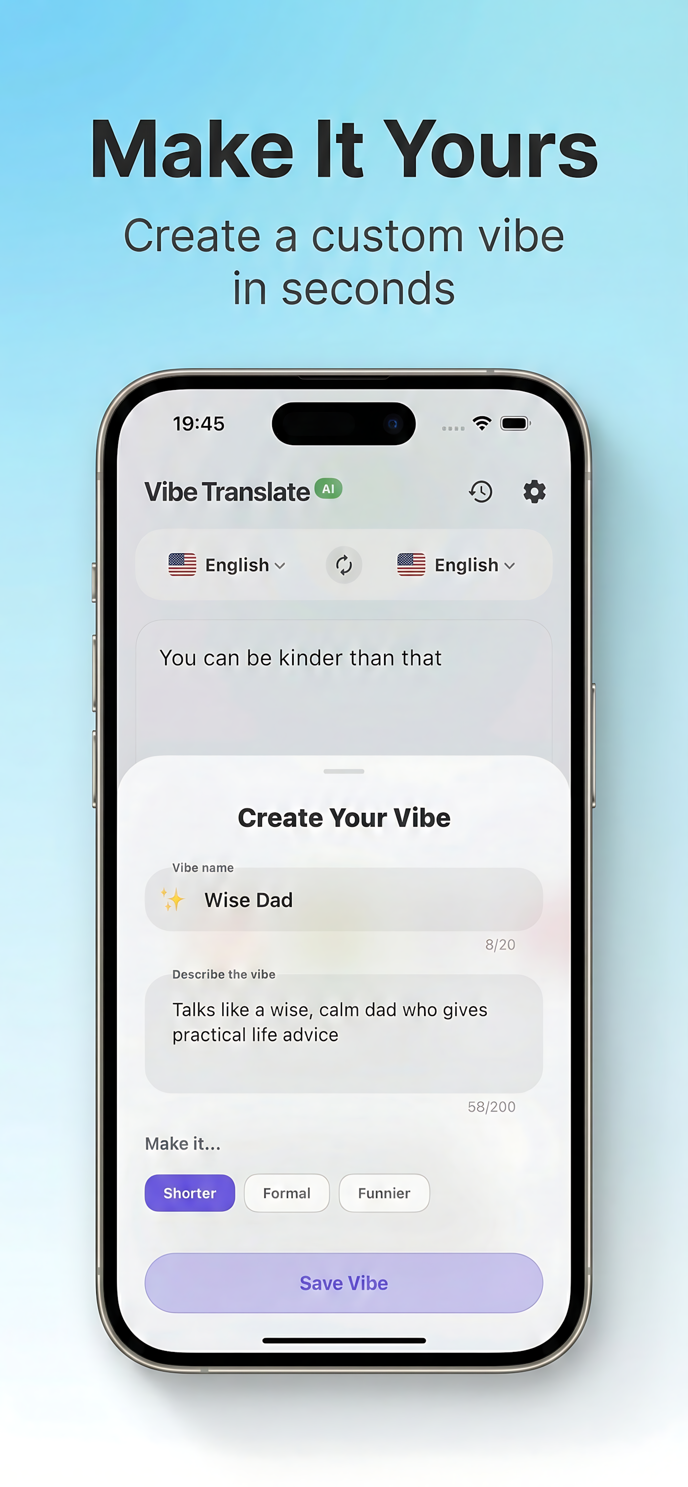 Vibe Translate AI - Translate & Rephrase - Screenshot 5 showing product features and functionality