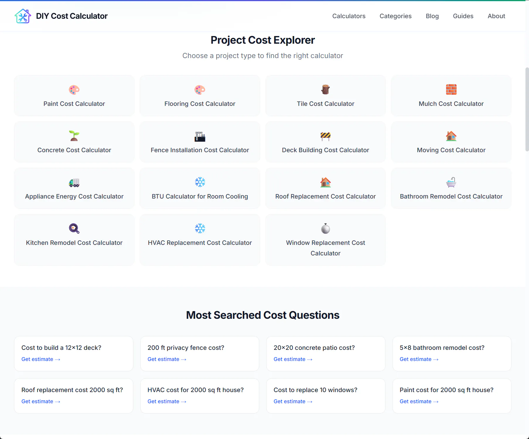 DIY Cost Calculator gallery image