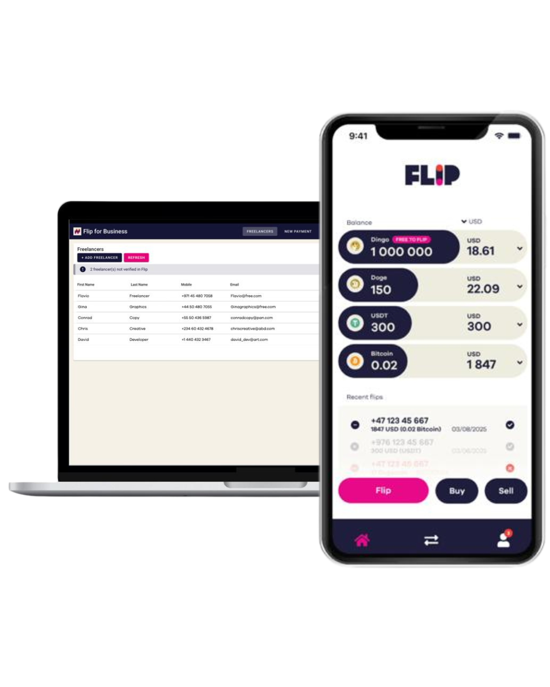 Flip For Business - Main product screenshot demonstrating key features and user interface