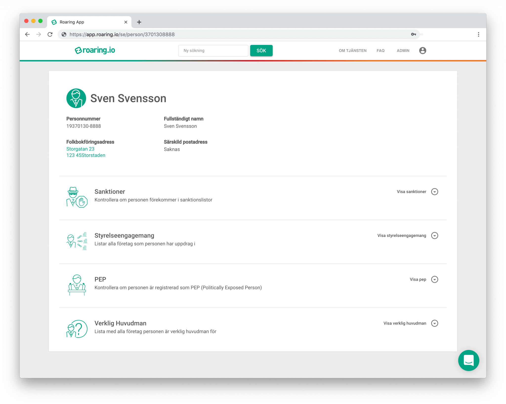 Roaring API gallery image