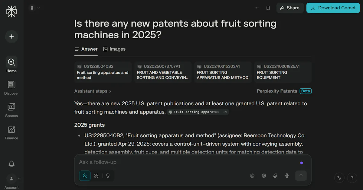 Perplexity Patents