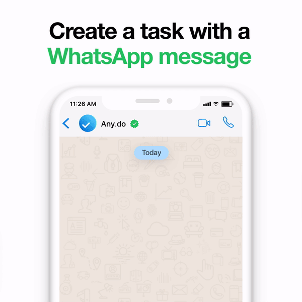 WhatsApp + Any.do logo