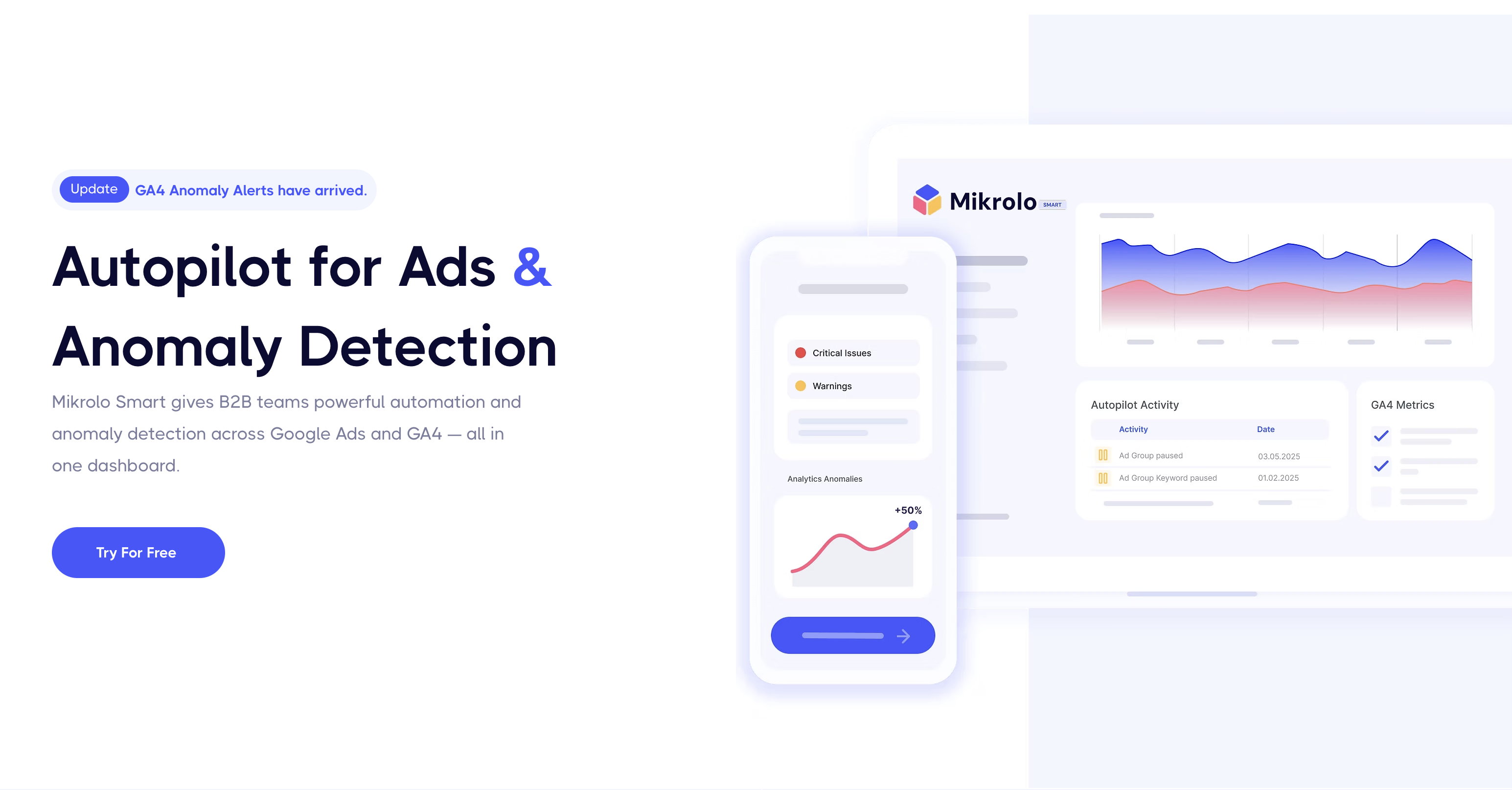 Microlo Smart - Google ADS Automation & GA4 알림 미디어 5