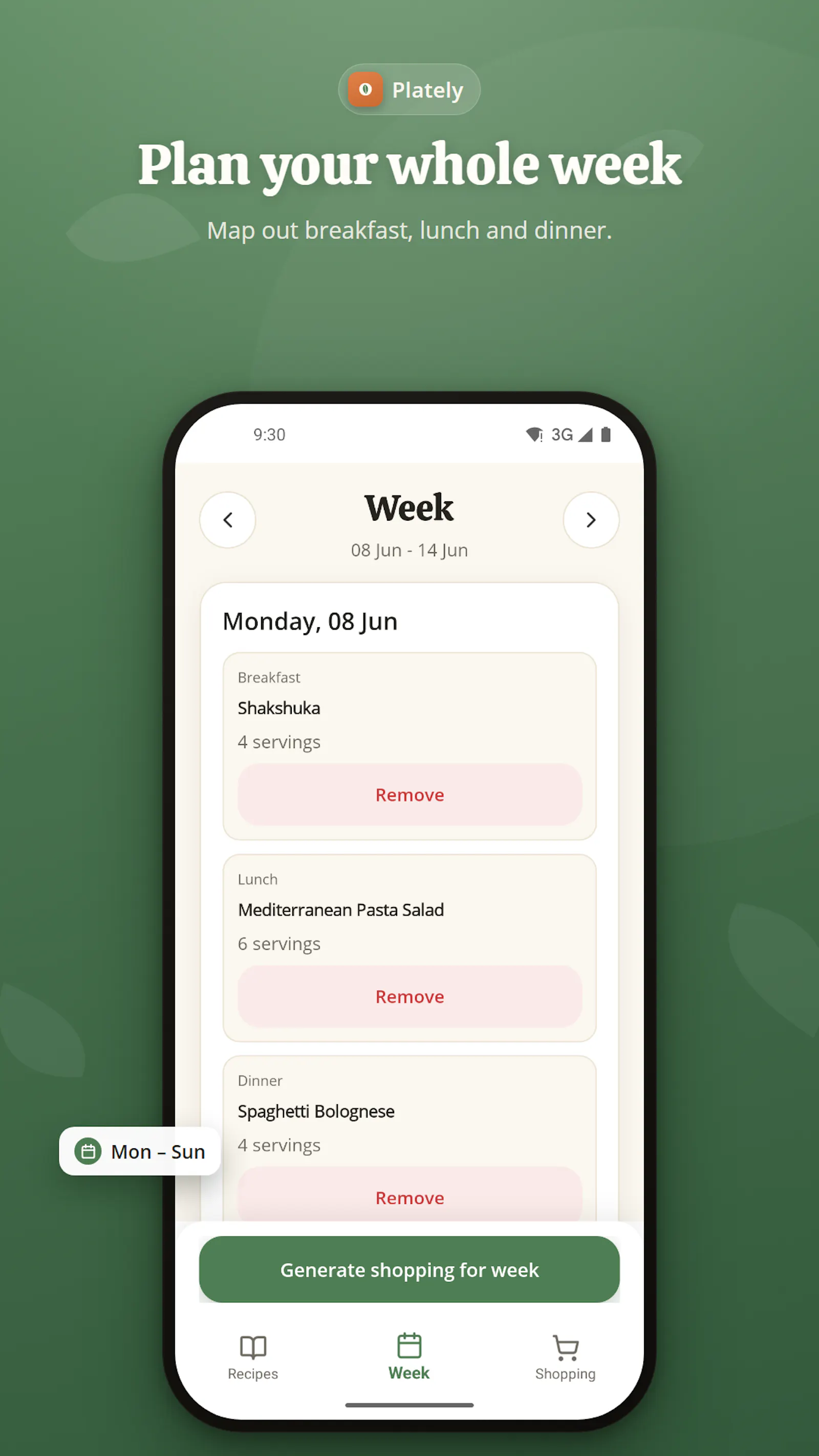 Plately: Recipes & Meal Plan screenshot 4