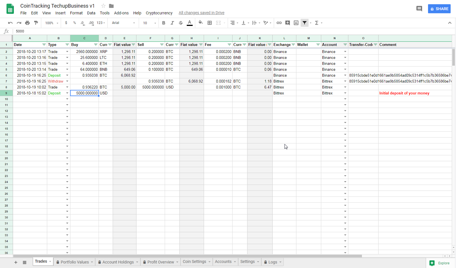 Free Crypto Portfolio Tracker (Google Sheets based) gallery image