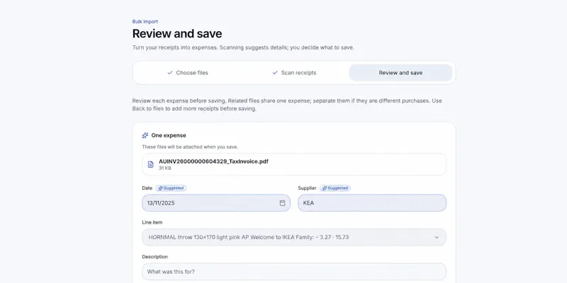 Gexpense screenshot 3