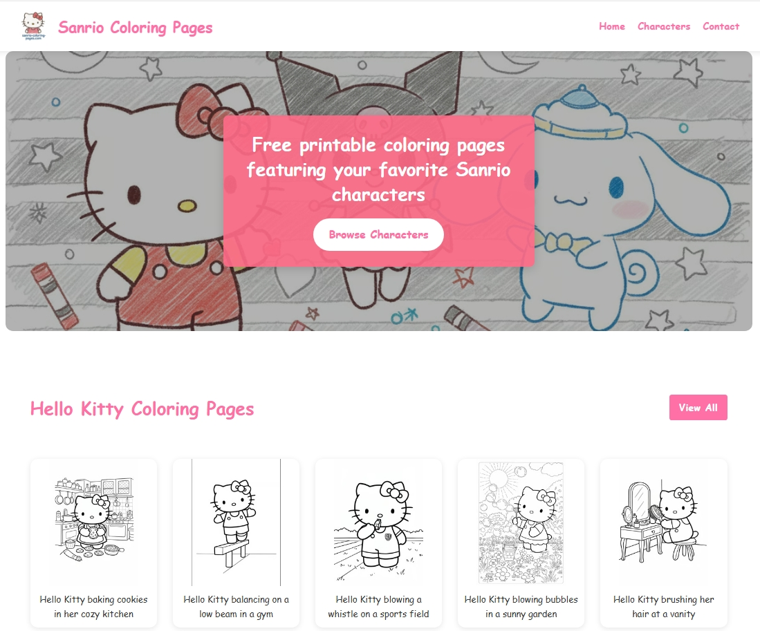 وسائط صفحات تلوين Sanrio مجانية قابلة للطباعة - صفحات التلوين القابلة للطباعة المجانية التي تتميز بأحرف Sanrio. 2