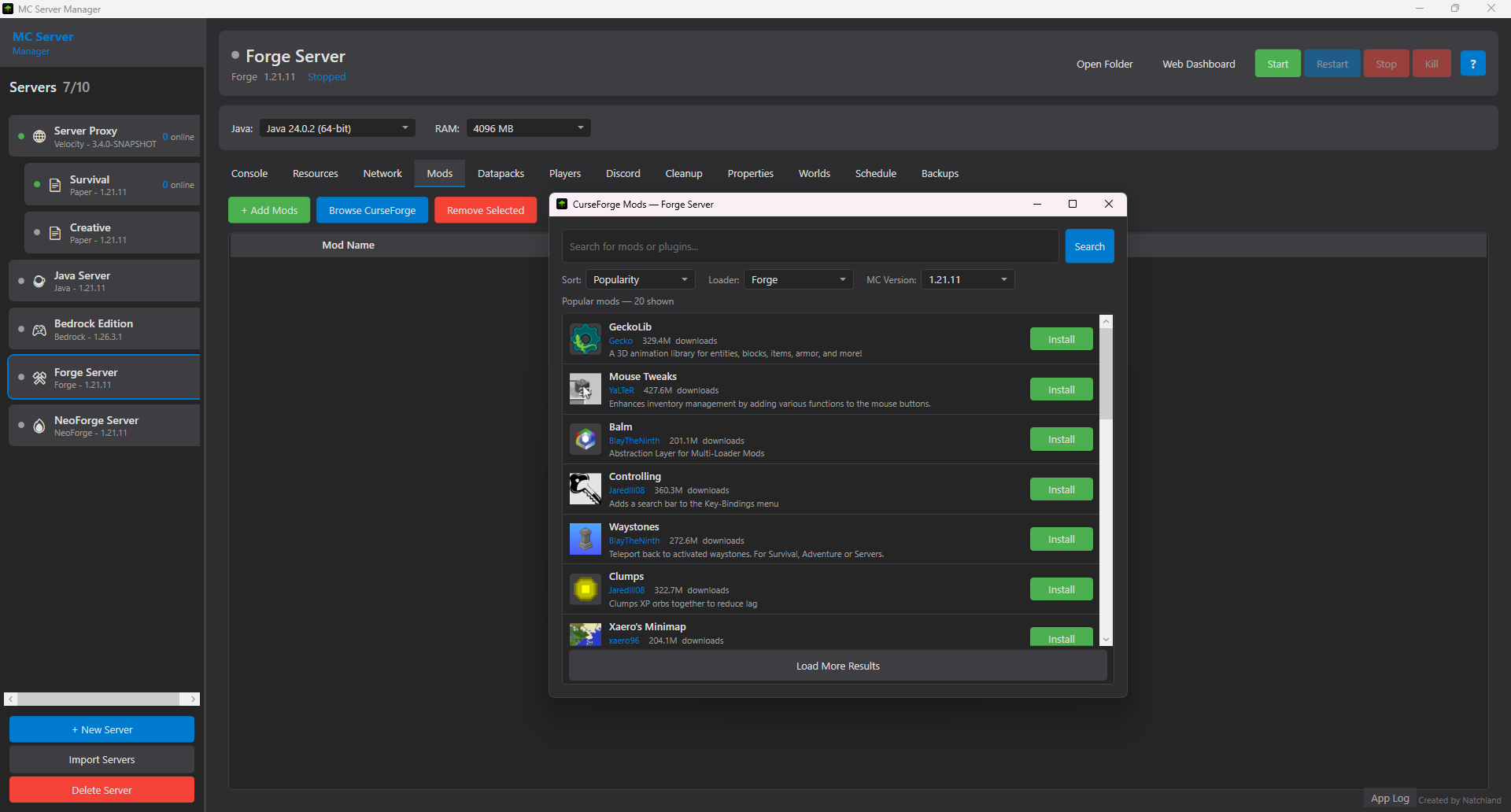 MC Server Manager gallery image