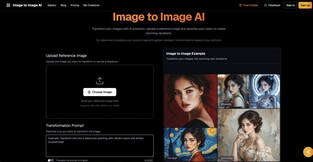 image to image ai gallery image