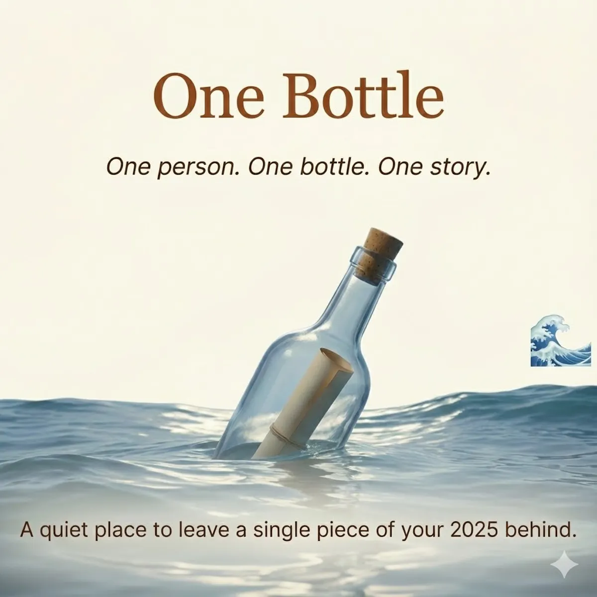 One Bottle — This door closes in 2026.