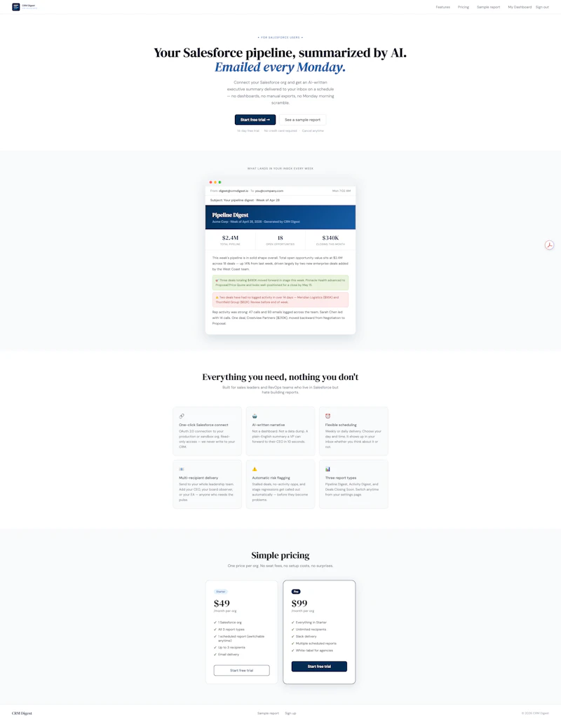 CRM Digest screenshot 1
