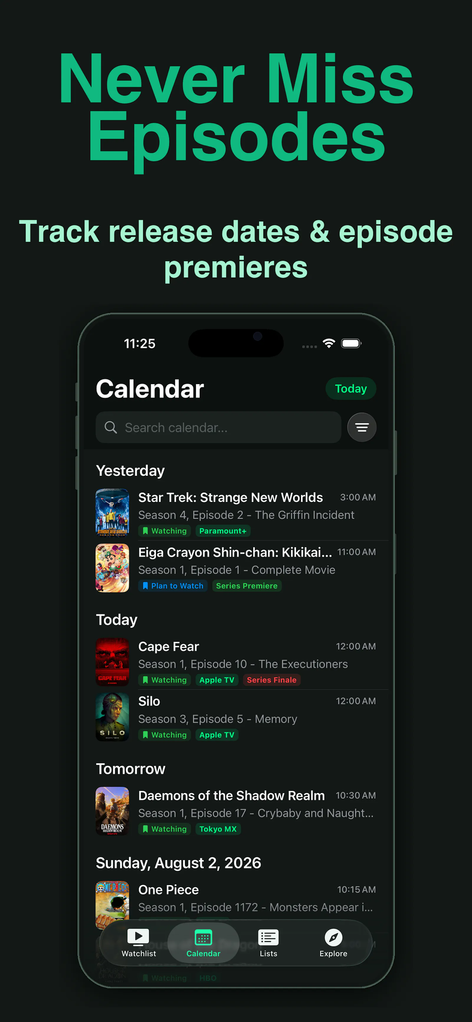 Scaena: TV & Movie Tracker screenshot 3