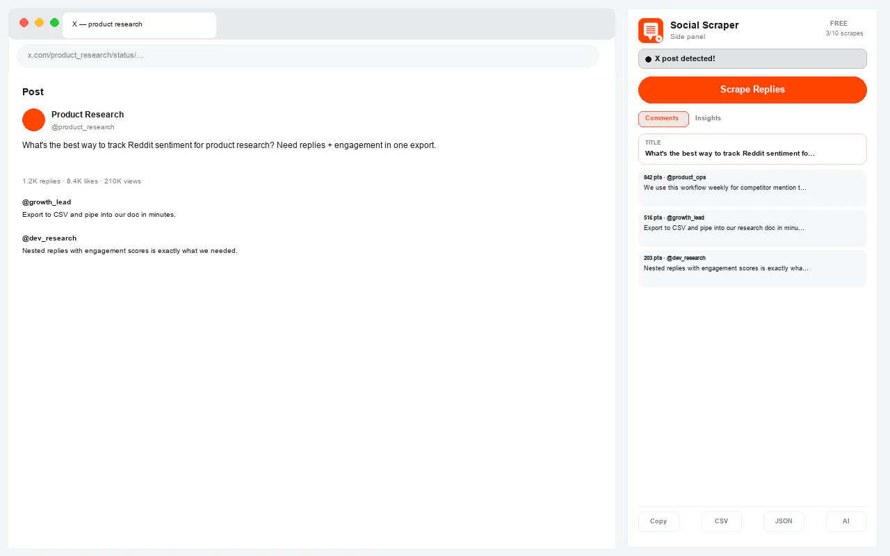 Social Scraper+ 截图 2
