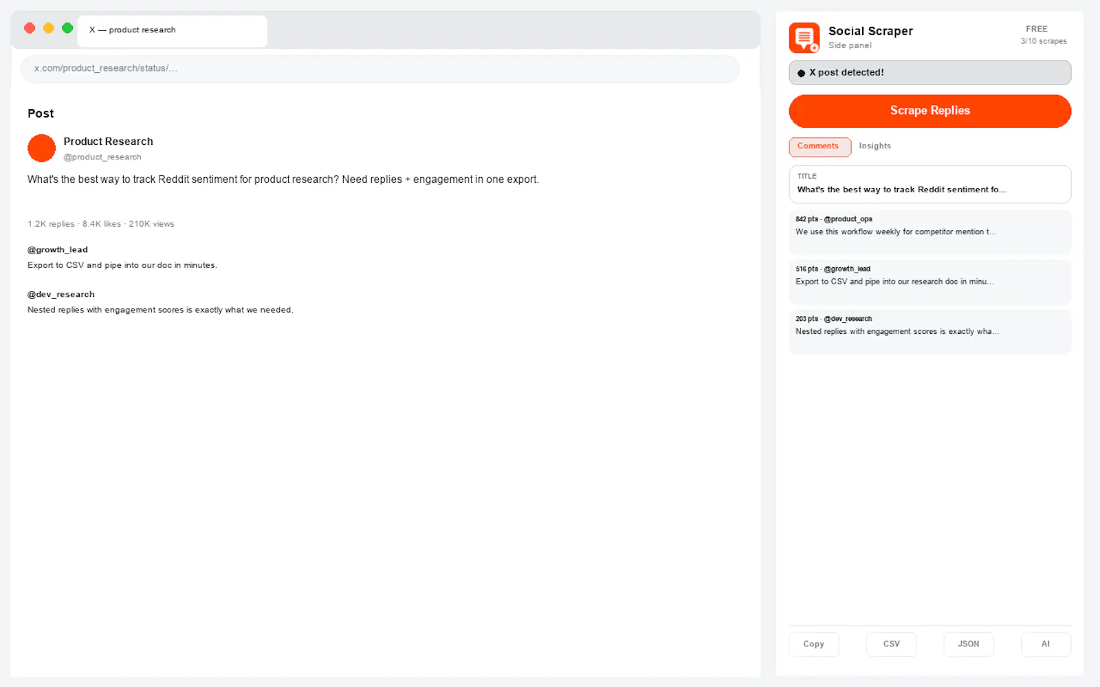 Social Scraper+ screenshot 3