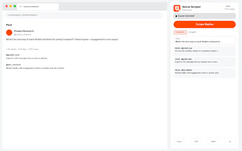 Social Scraper+ screenshot 3