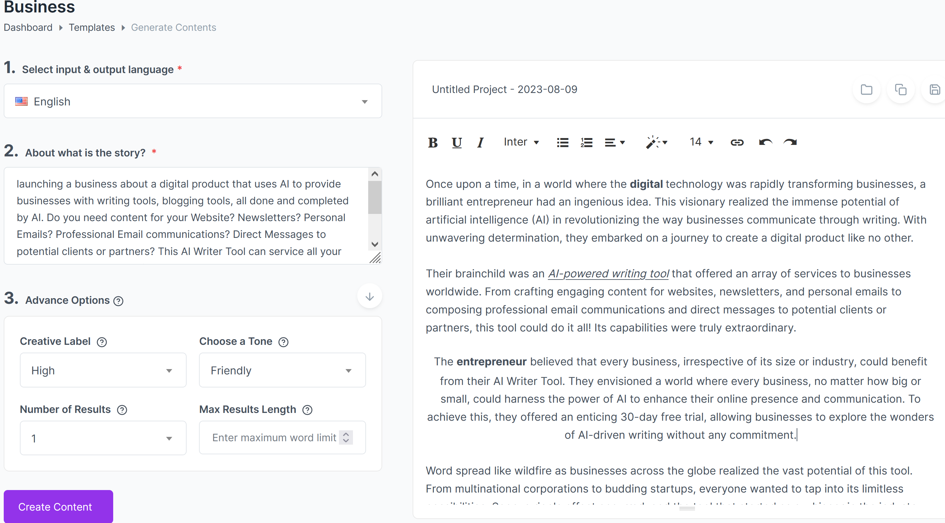 Schrijfbot ai - 10x meer inhoud, sneller voor blogs, e -mails, sociaal en meer media 7
