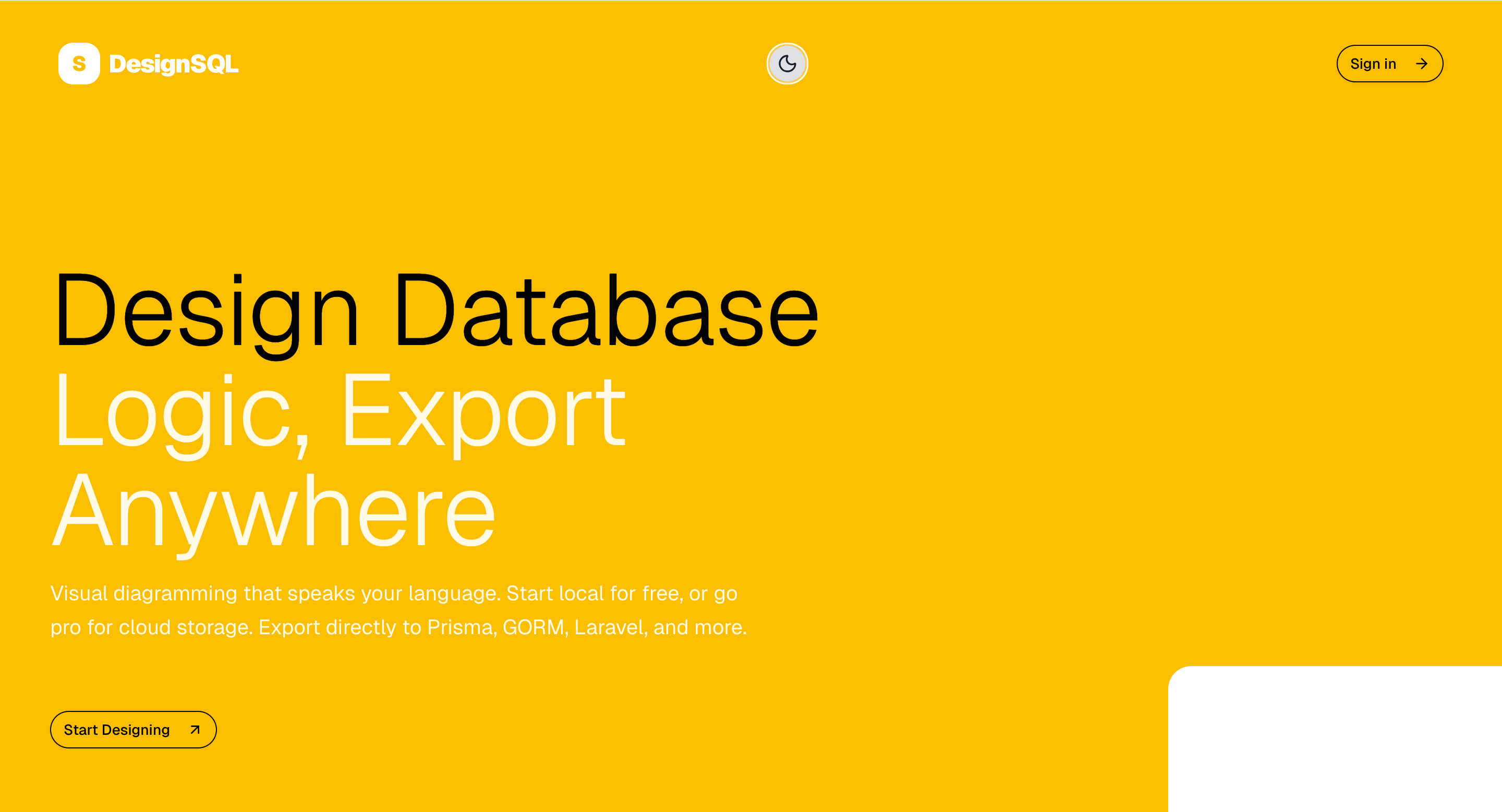 DesignSQL - Main product screenshot demonstrating key features and user interface