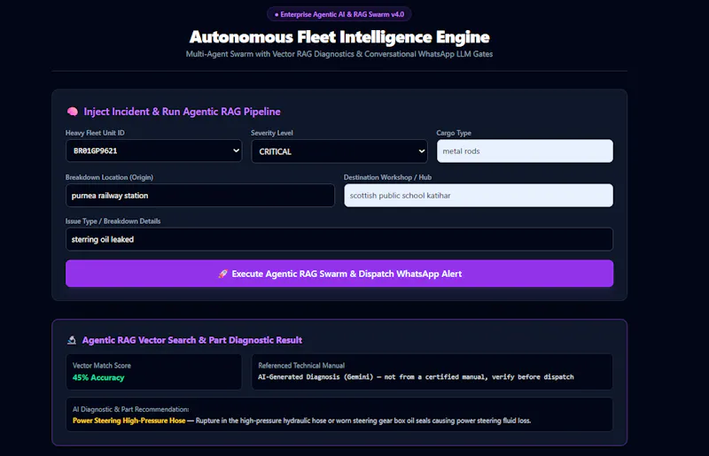 FleetSwarm AI screenshot 2