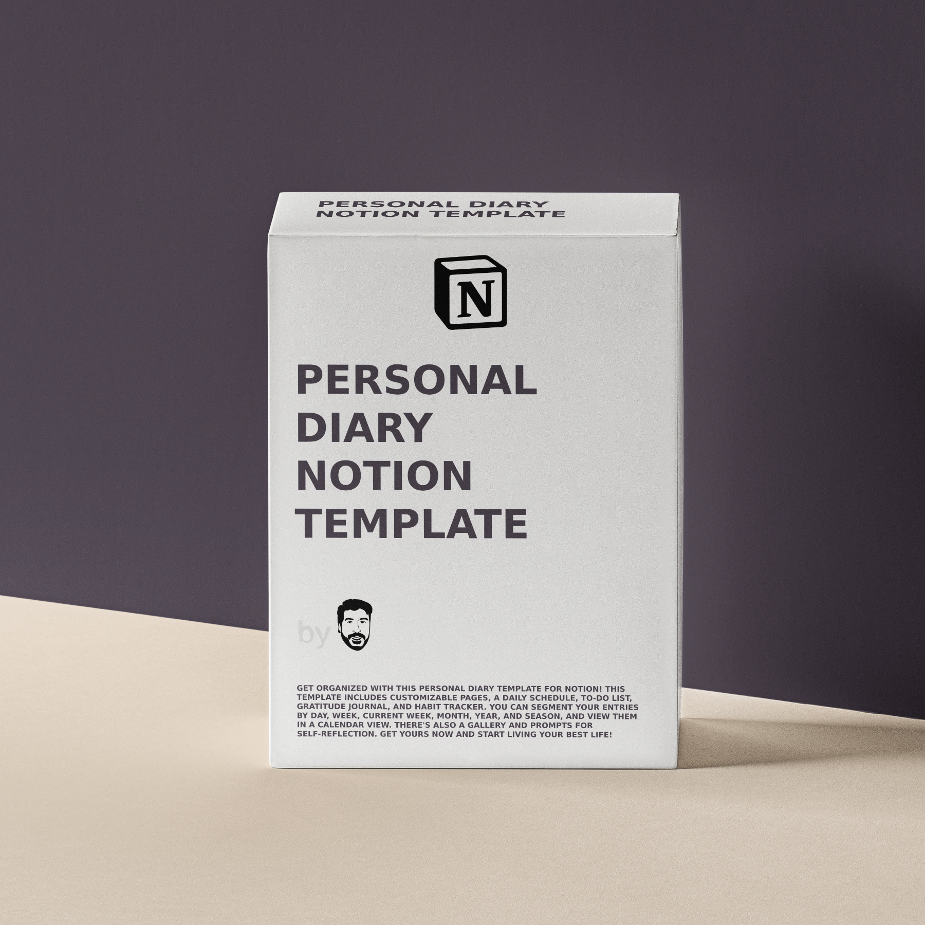 Plantilla de noción de diario personal