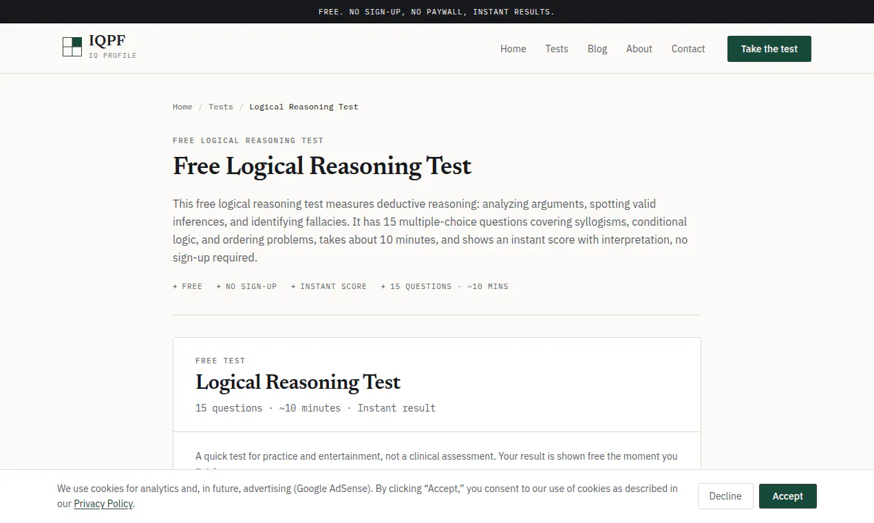 IQPF — Free IQ Profile gallery image