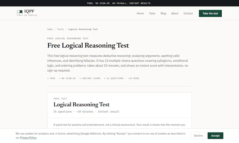 IQPF — Free IQ Profile screenshot 3