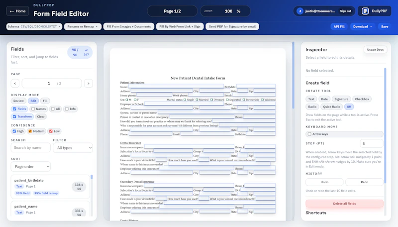 DullyPDF | Fillable Form Automation screenshot 3