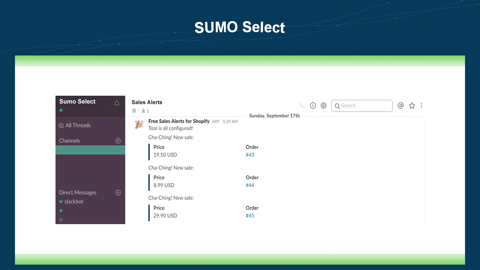 Free Slack Sales Alerts for Shopify gallery image