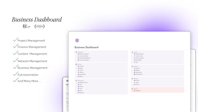 Business Dashboard - Notion Template gallery image