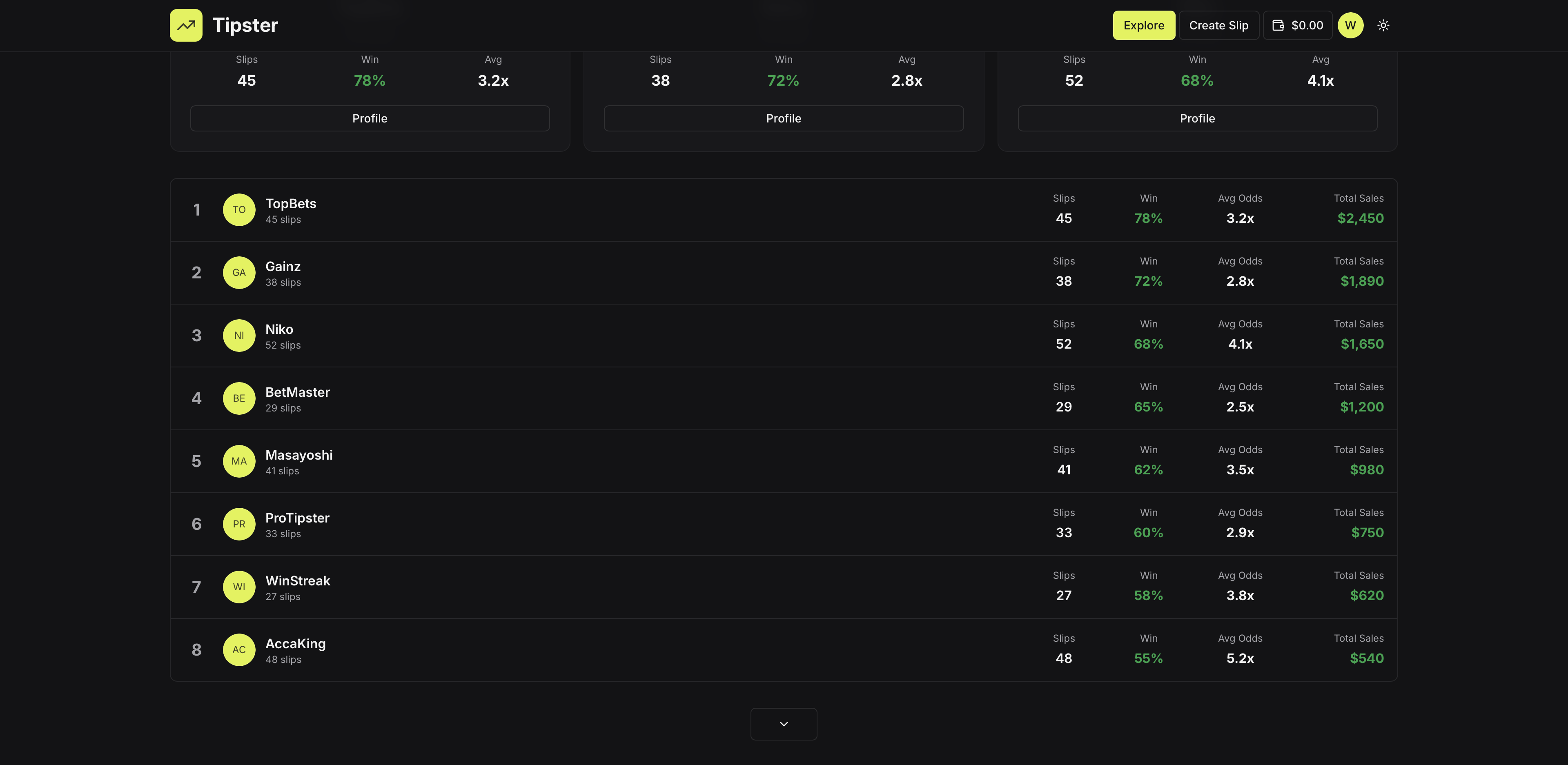 Tipster - Screenshot 4 showing product features and functionality