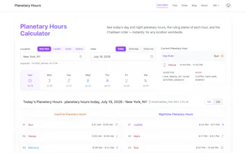Planetary Hours Calculator gallery image