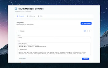 FillOut Manager Chrome Extension gallery image