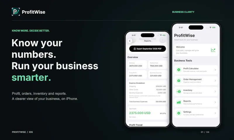 ProfitWise — Know your numbers screenshot 1