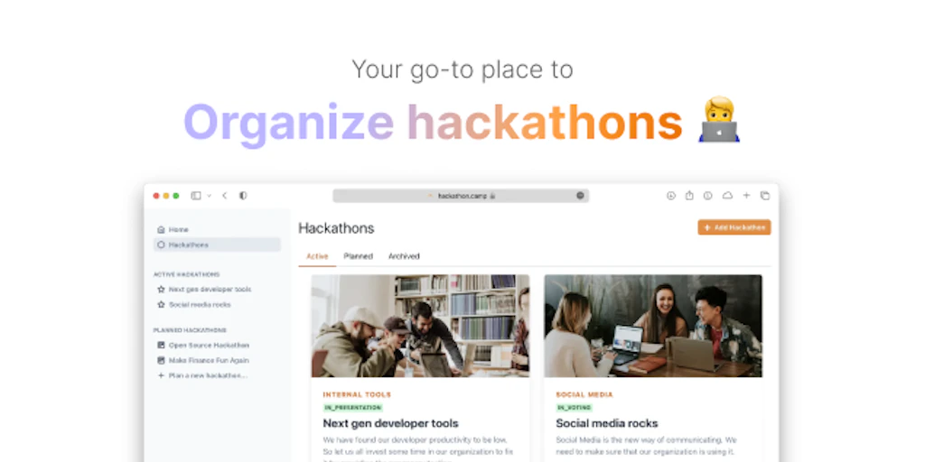 Hackathon Camp: All-in-one platform for organizing and running ...