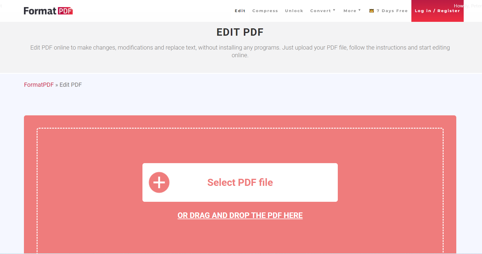 Media Formatpdf - Cara mudah untuk mengubah suai PDF dalam talian dari awan 3